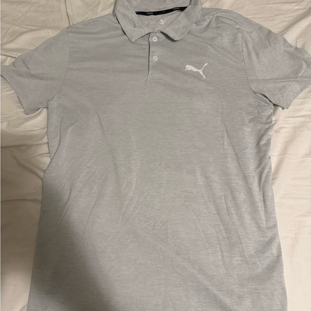 Puma Light Gray Men’s Medium Polo
